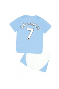 Manchester City Joao Cancelo #7 Babyklær Hjemme Fotballdrakt til barn 2023-24 Korte ermer (+ Korte bukser)